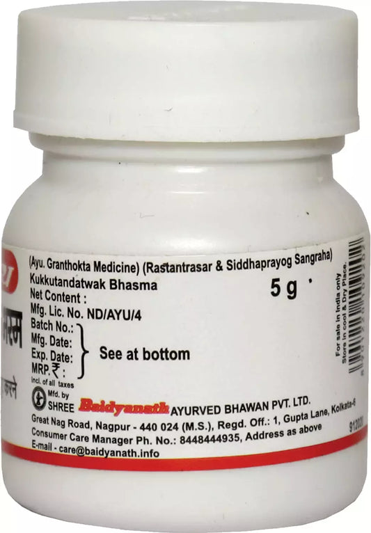 Kukkutandatwak Bhasma